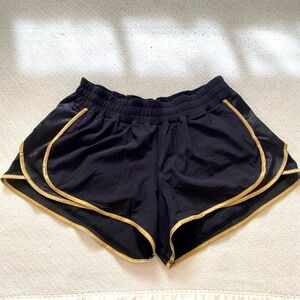 Lululemon Super Squad Shorts Black and Gold 8